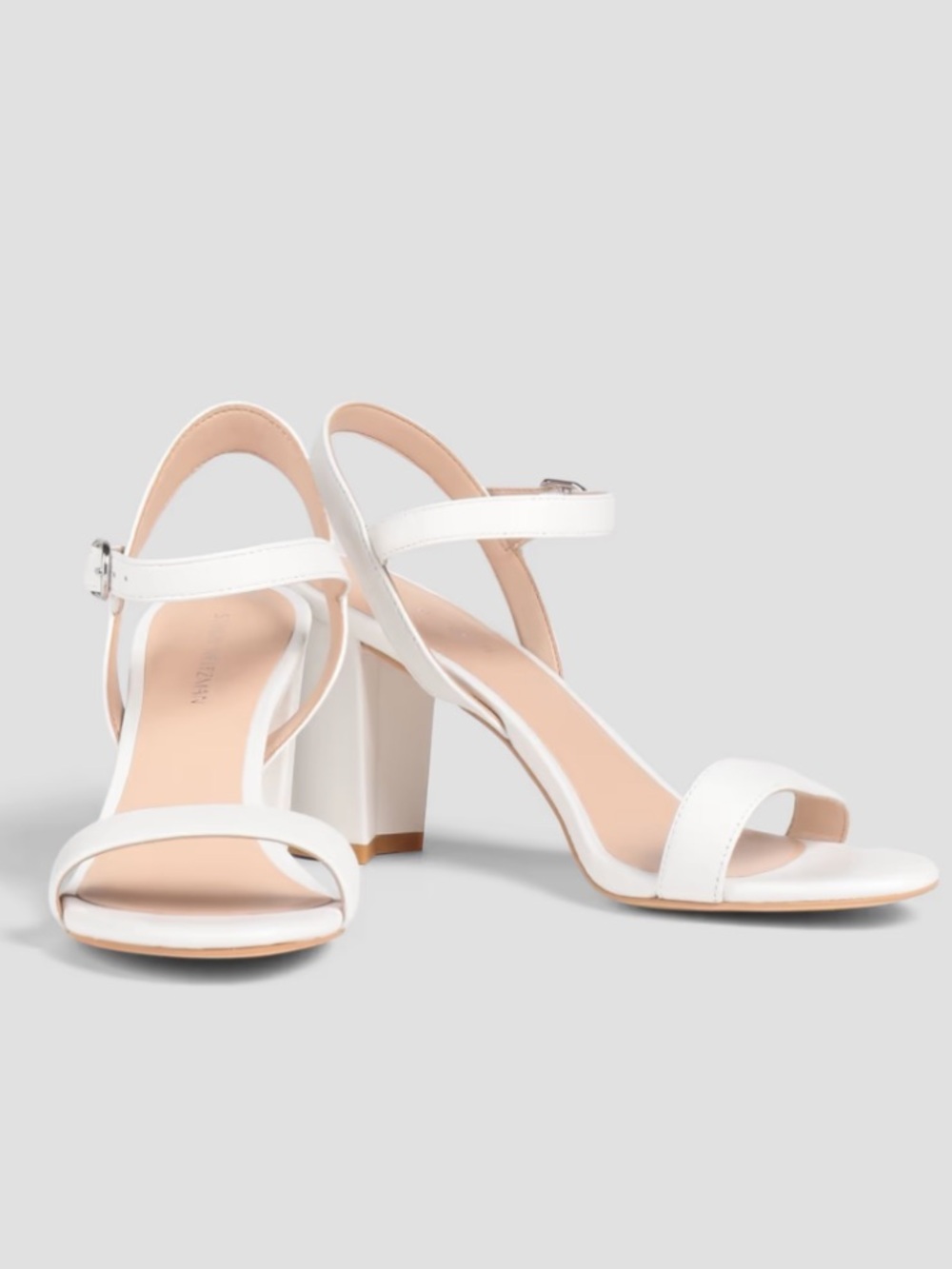 Stuart Weitzman Dancer 75 Women’s White Block Heels